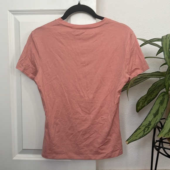 Theory Tiny Tee in Deep Carnation - Picture 4 of 4
